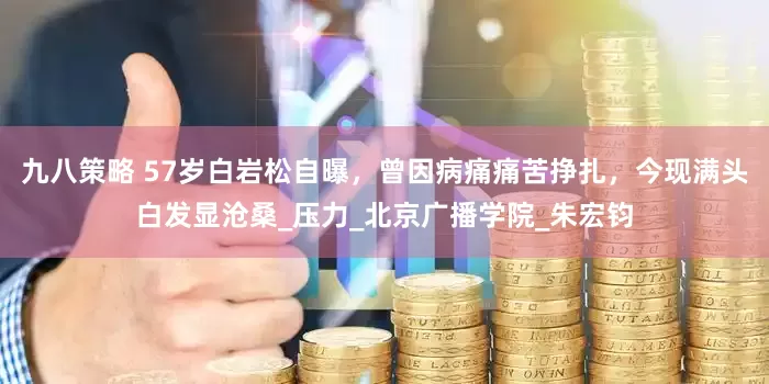 九八策略 57岁白岩松自曝，曾因病痛痛苦挣扎，今现满头白发显沧桑_压力_北京广播学院_朱宏钧